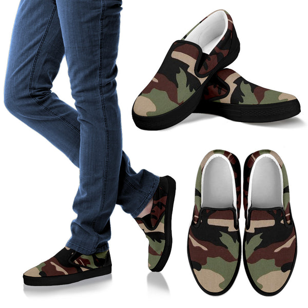 Camo With Black Soles