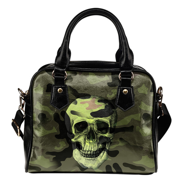 Camo Skull Shoulder Handbag