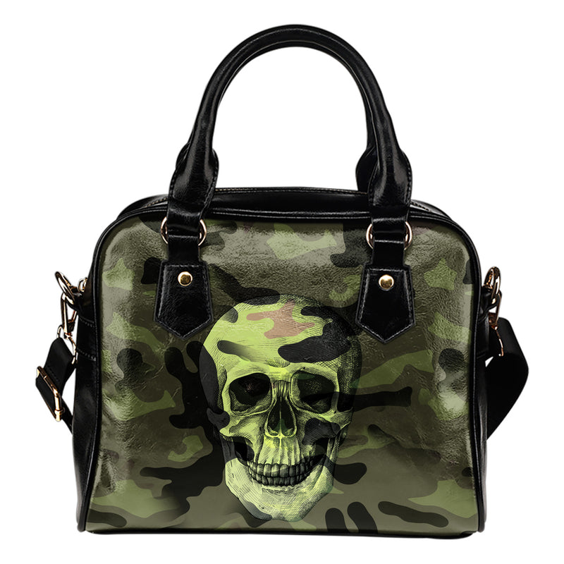 Camo Skull Shoulder Handbag