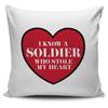 White/Red - Soldier Pillow Cover - Stole my heart