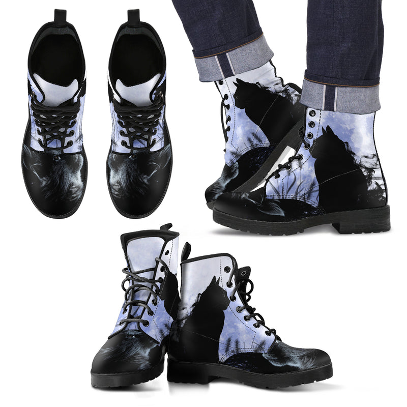 Black Cat Men's Leather Boots