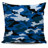 Blue Camouflage Pillow Cover