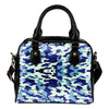 Blue Camouflage Shoulder Handbag