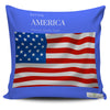 Blue America Flag Pillow Cover