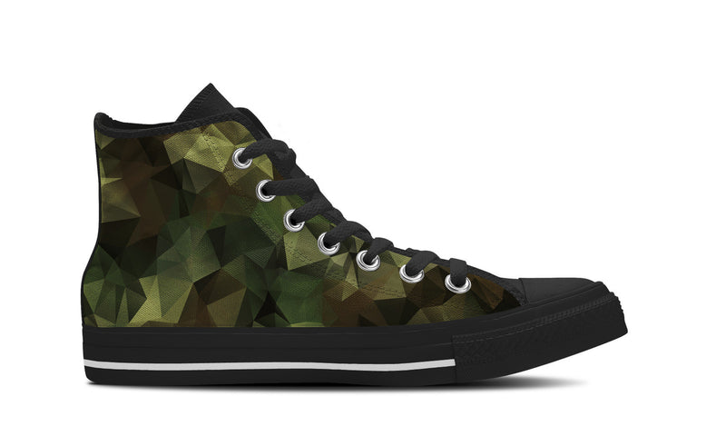 Origami Camo Mens High Top Shoes