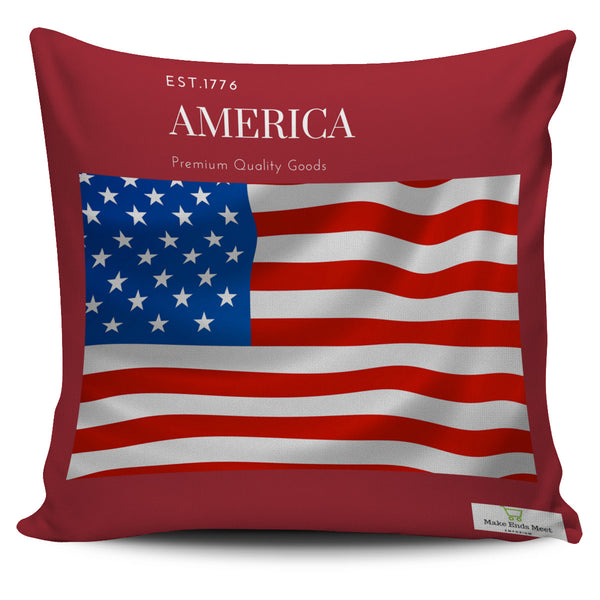 Red America Pillow Cover