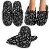 Black Music Notes Design Cosy Slippers