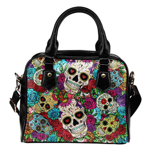Sugar Skull Shoulder Handbag