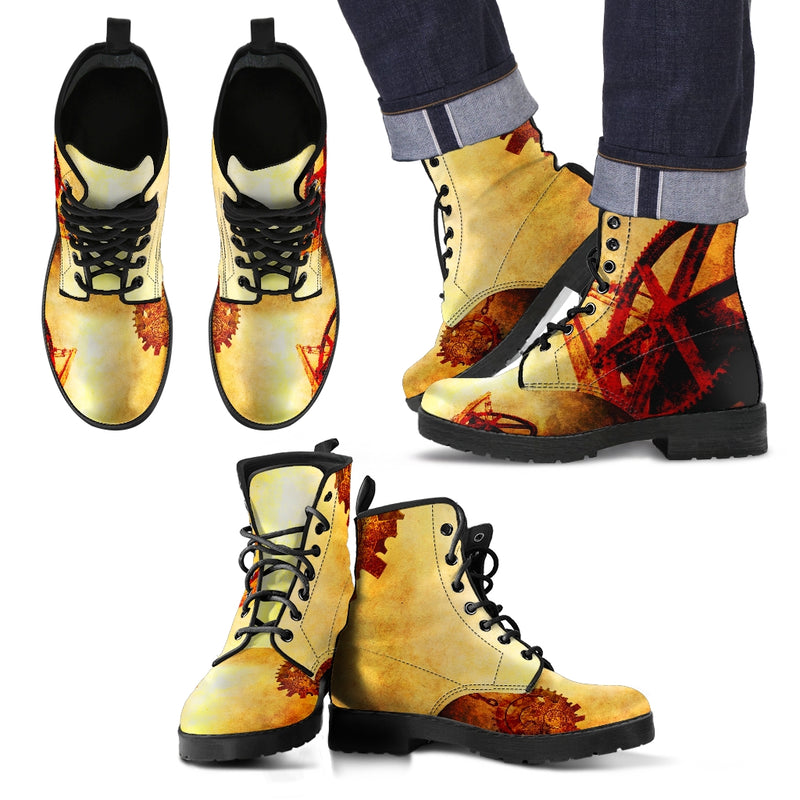 Steampunk Men's Leather Boots