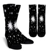 Black & White Starbursts Crew Socks
