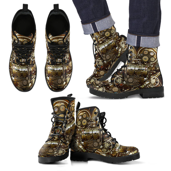 Steam-Mechanical Men's Leather Boots