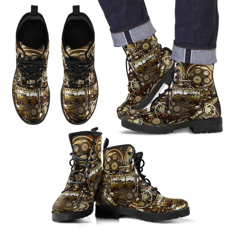 Steam-Mechanical Men's Leather Boots