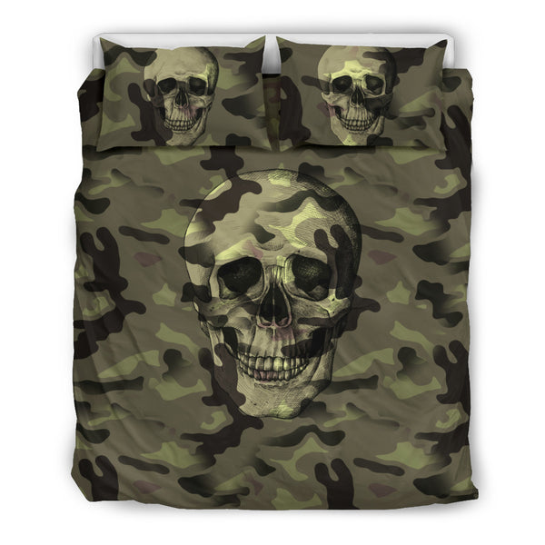 Camo Skull Bedding Set Camouflage with Skulls