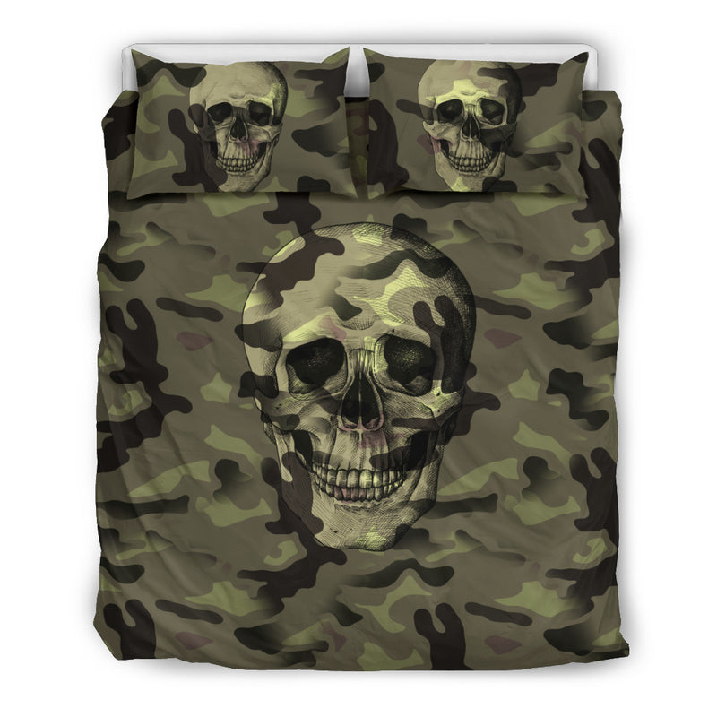 Camo Skull Bedding Set Camouflage with Skulls