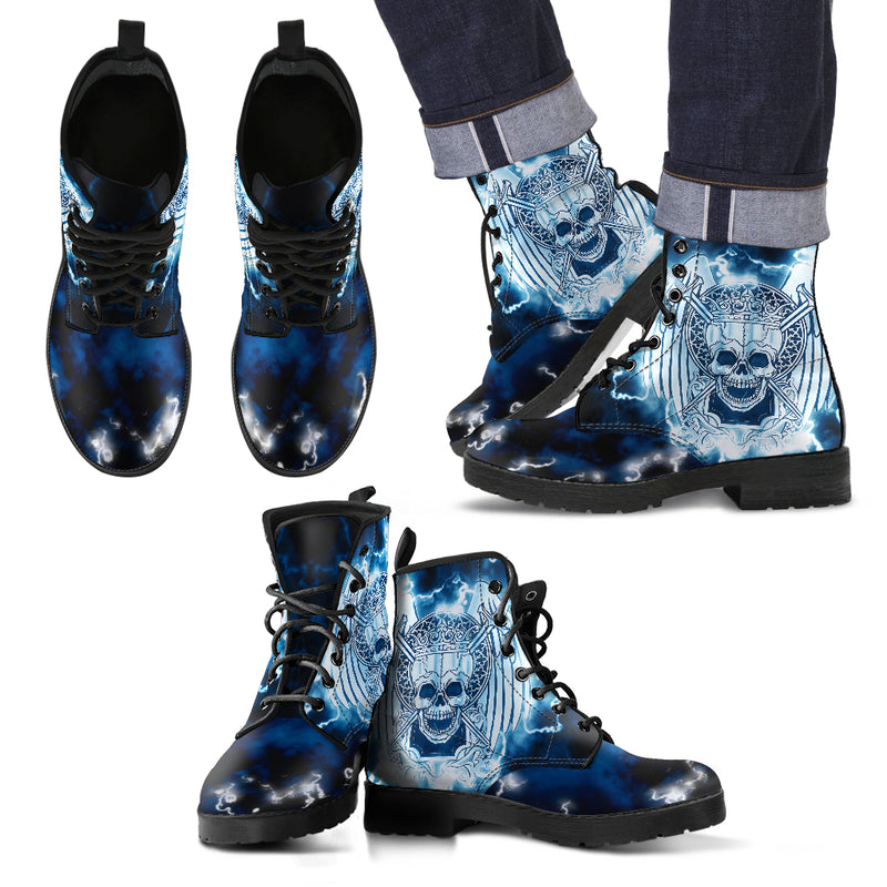 Skull & Sword Men's Leather Boots