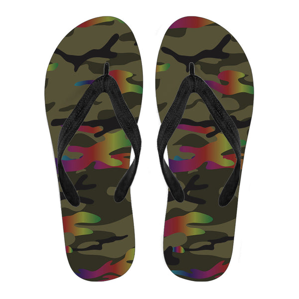 Glittering Camouflage Men's Flip Flops