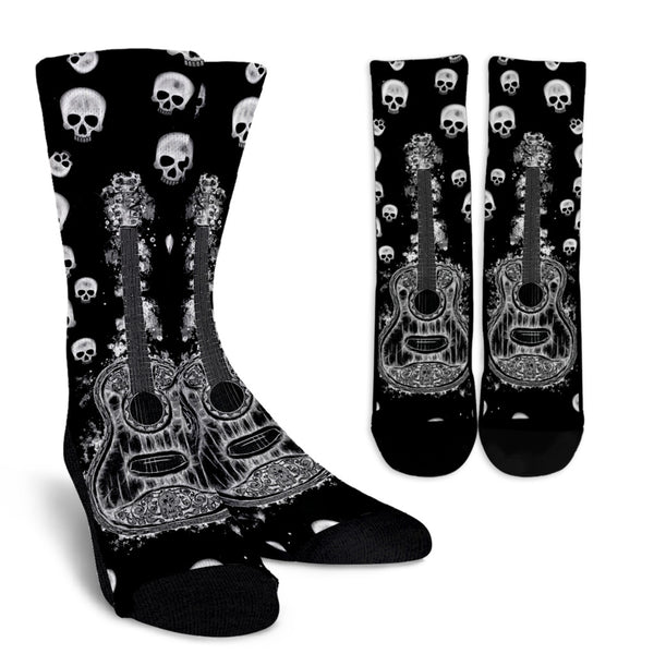 Guitar and Skulls Socks