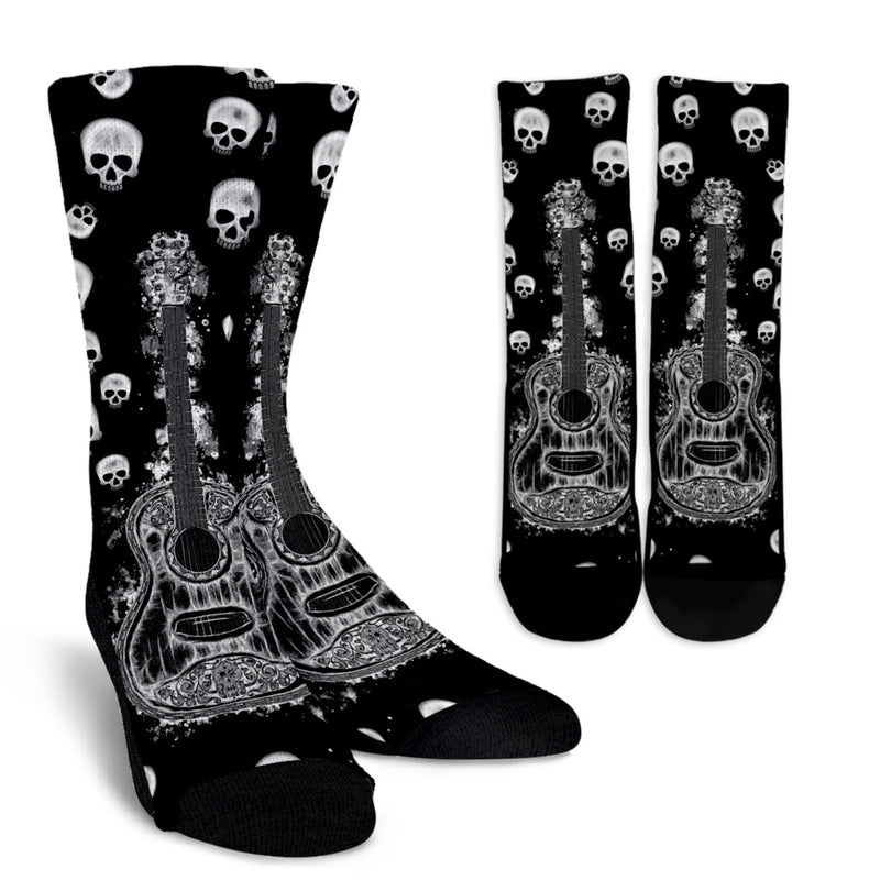 Guitar and Skulls Socks