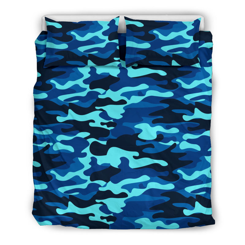 Camouflage Blue Duvet Cover Set