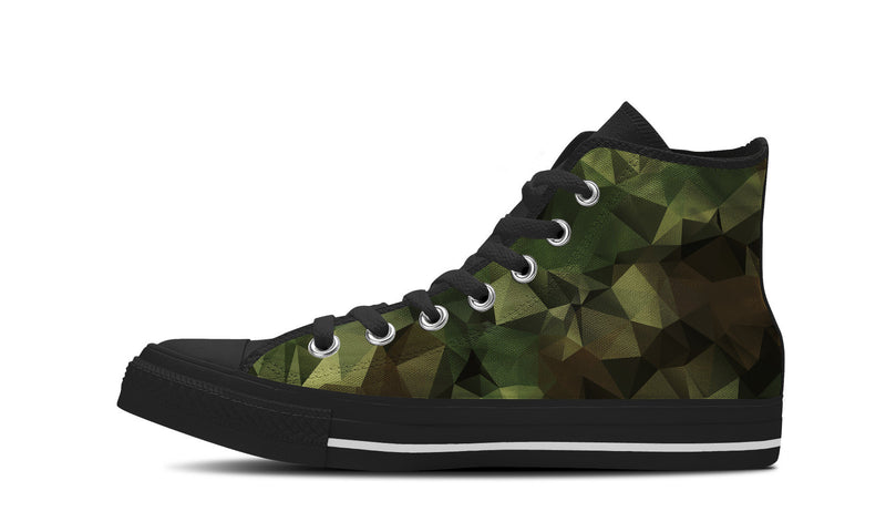 Origami Camo Mens High Top Shoes