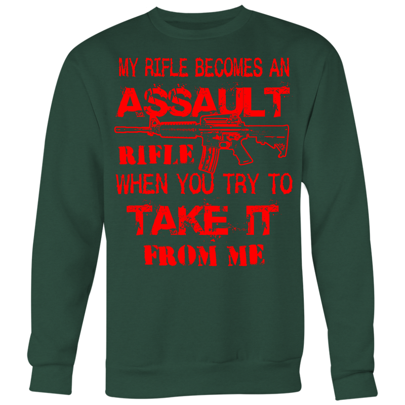 Assault Rifle Crewneck Sweatshirt Big Print