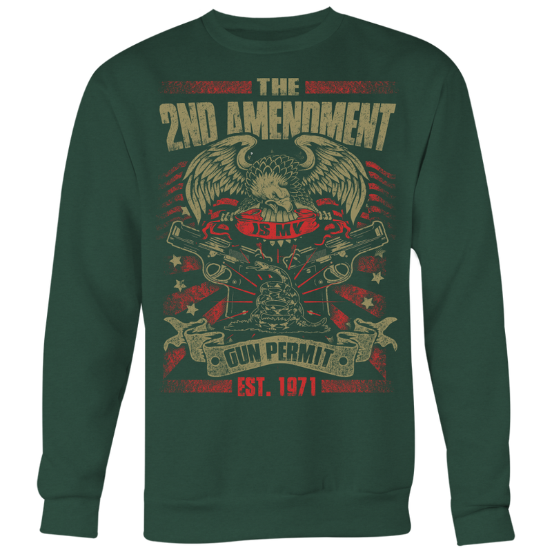 The 2nd Amendment Crewneck Sweatshirt Big Print