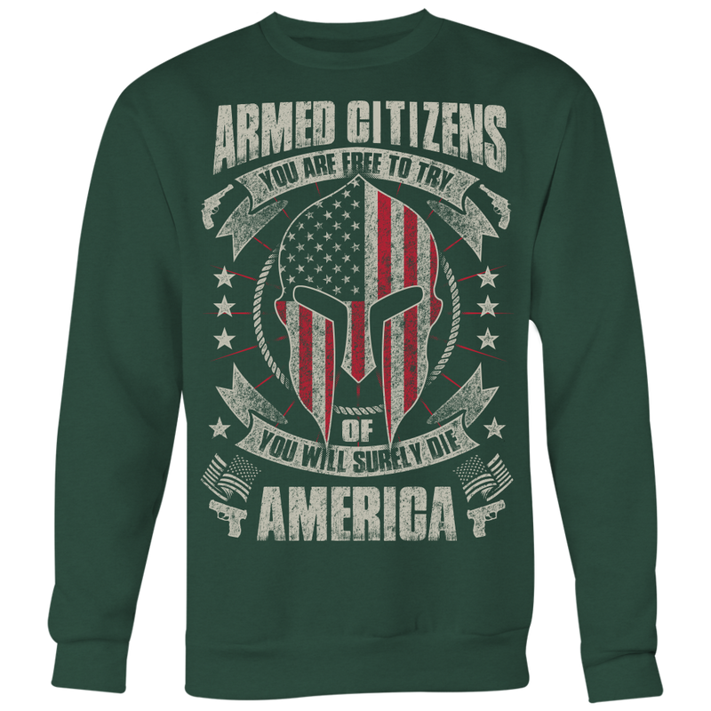 Armed Citizens Crewneck Sweatshirt Big Print