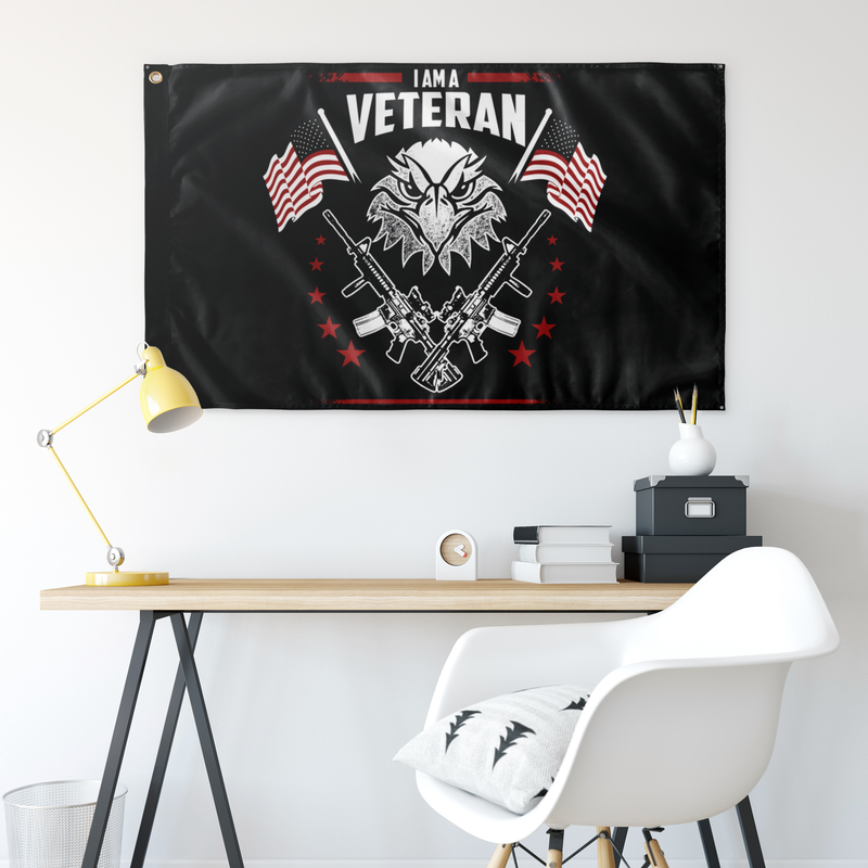 I Am A US Veteran Flag