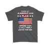 American Flag Shirt (Back) - Charcoal