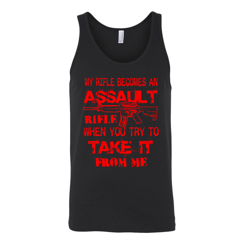 Assault Rifle Canvas Unisex Tank