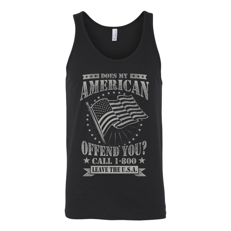 American Flag Canvas Unisex Tank
