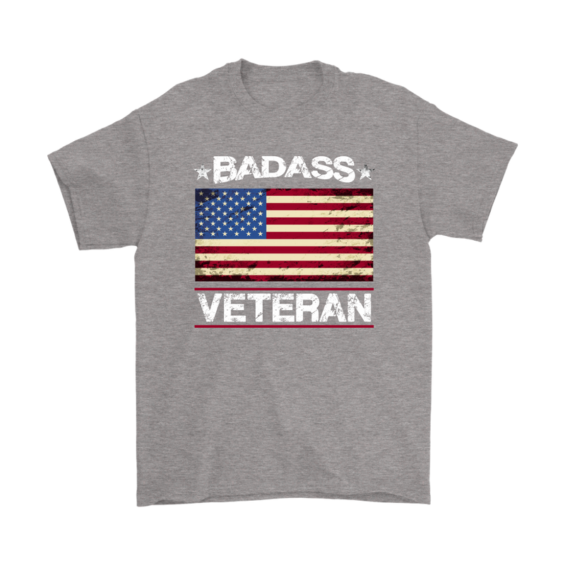 Badass Veteran Shirt - Sport Grey