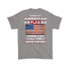 American Flag Shirt (Back) - Sport Grey