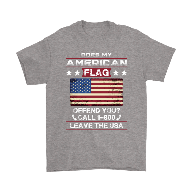 American Flag Shirt - Sport Grey