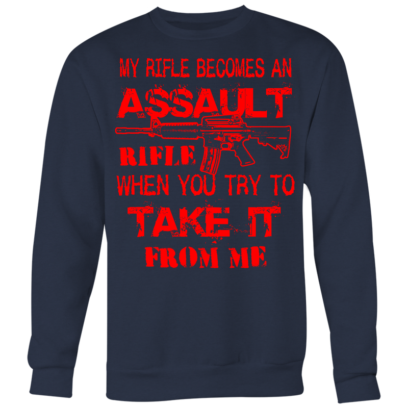 Assault Rifle Crewneck Sweatshirt Big Print