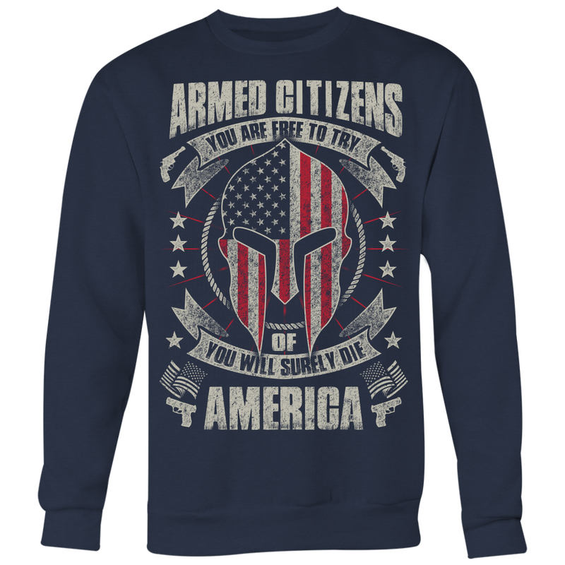 Armed Citizens Crewneck Sweatshirt Big Print