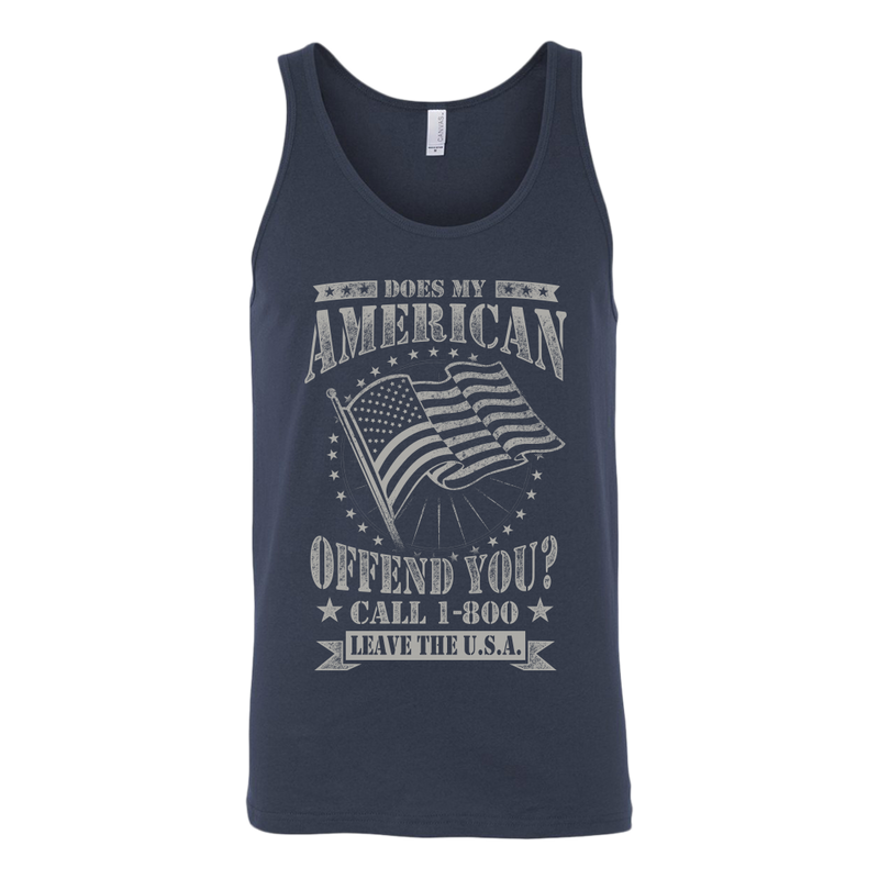 American Flag Canvas Unisex Tank
