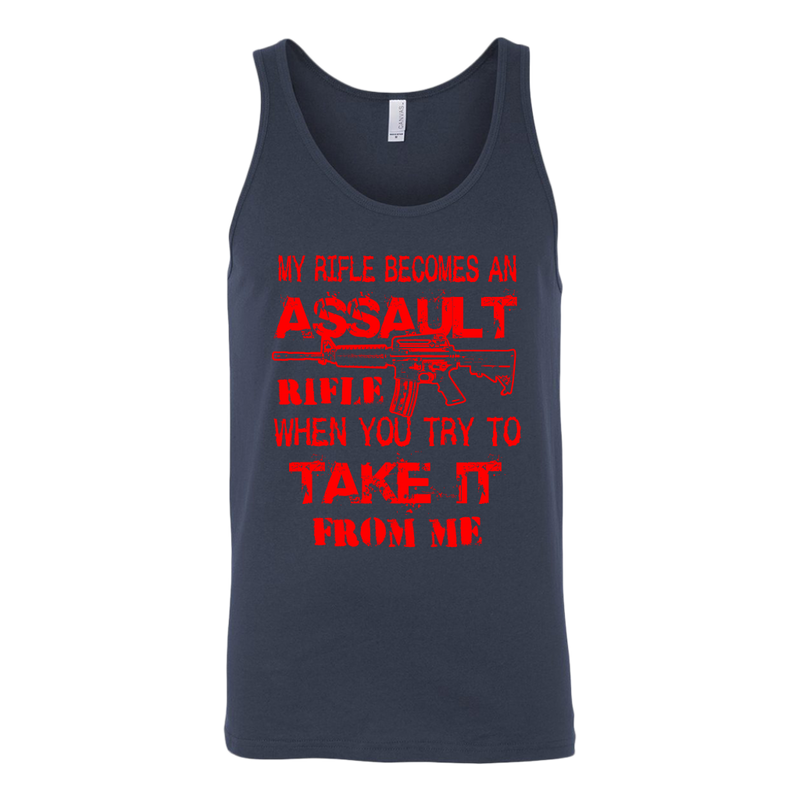 Assault Rifle Canvas Unisex Tank