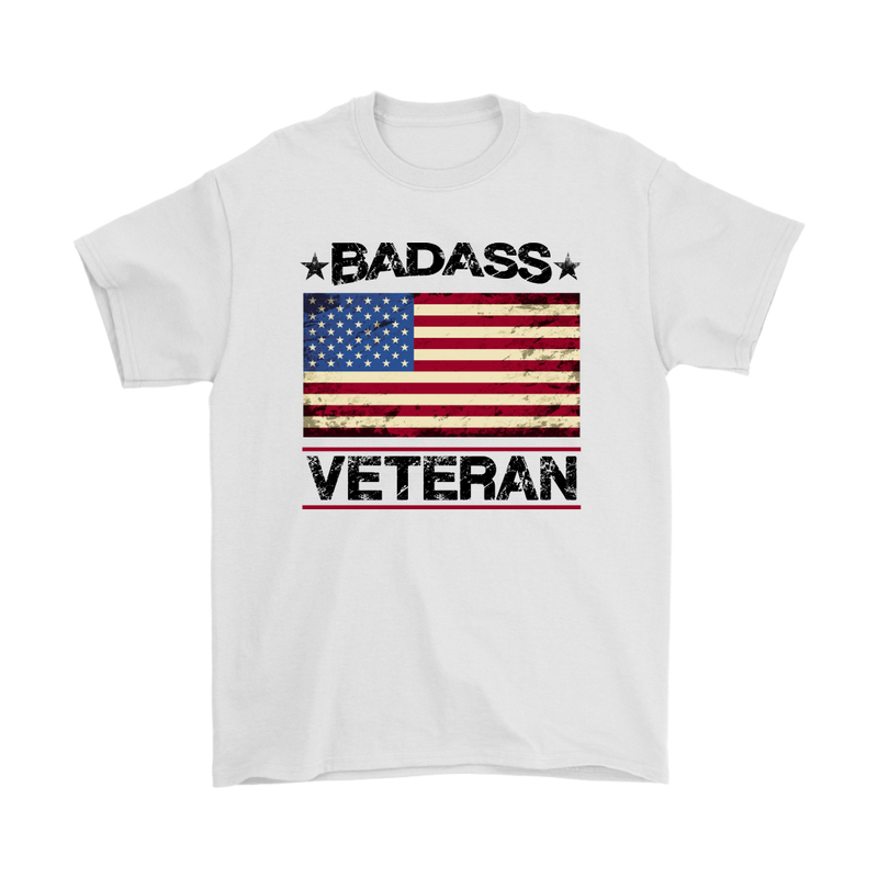 Badass Veteran Shirt - White