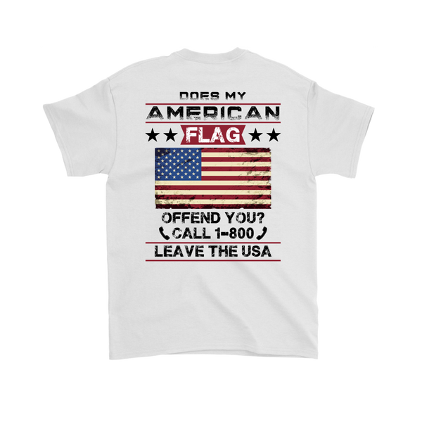 American Flag Shirt (Back) - White