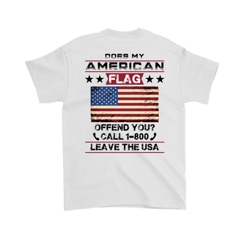 American Flag Shirt (Back) - White