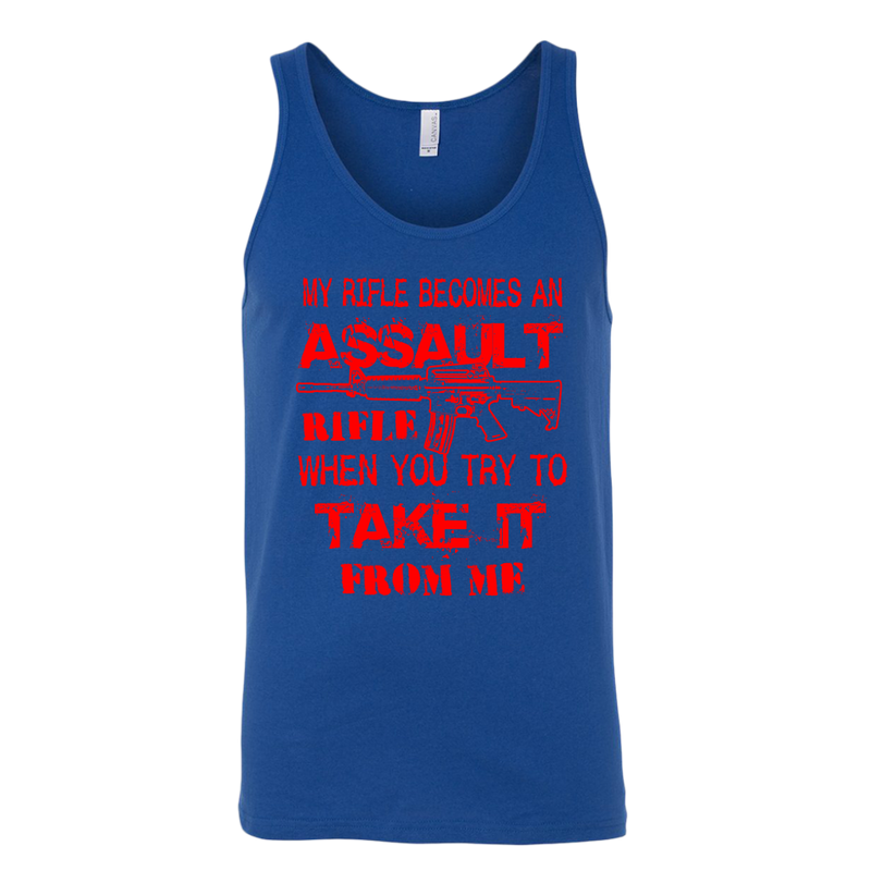 Assault Rifle Canvas Unisex Tank