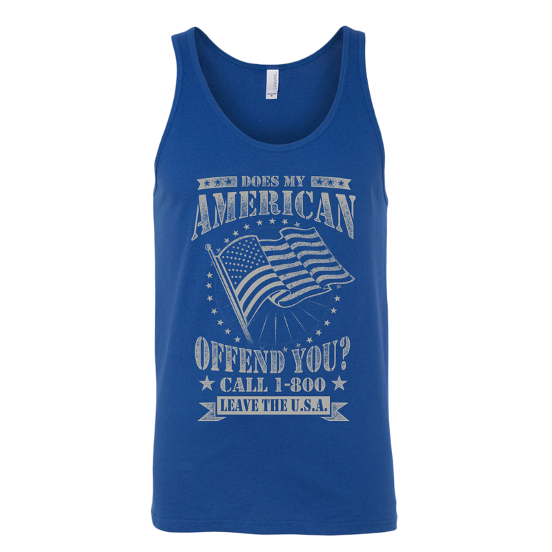 American Flag Canvas Unisex Tank