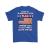 American Flag Shirt (Back) - Royal Blue