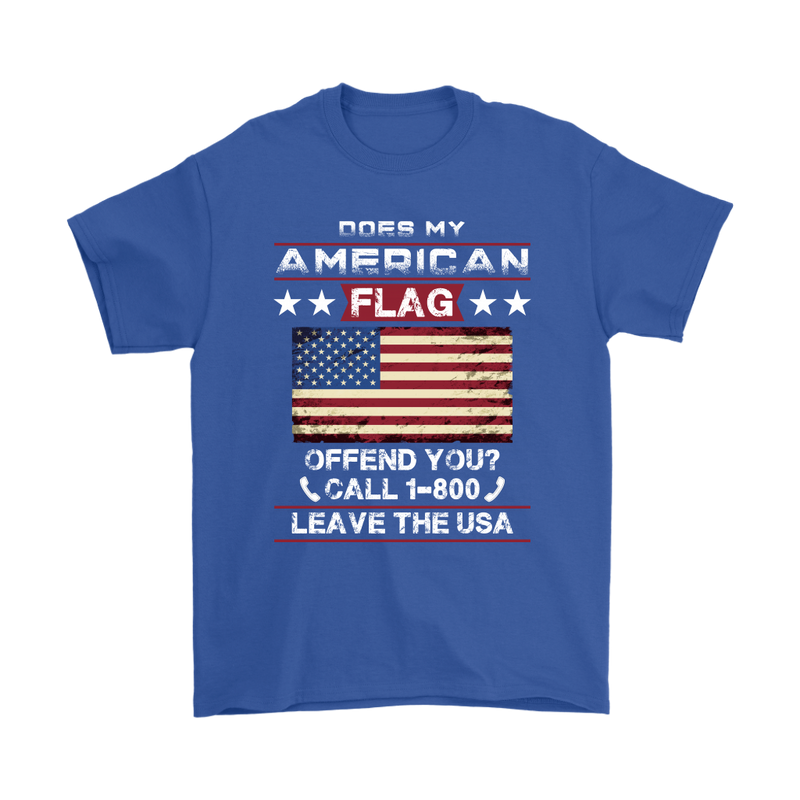 American Flag Shirt - Royal Blue