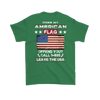 American Flag Shirt (Back) - Irish Green