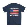 Badass Veteran Shirt - Navy Blue