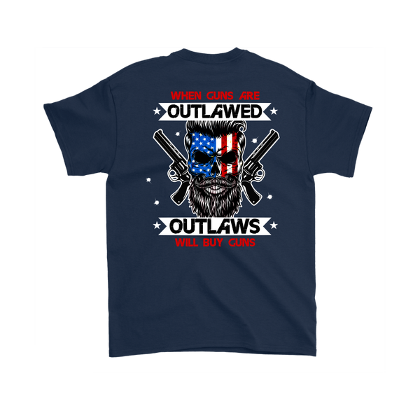 Outlaw Shirt v.2 (Back) - Navy Blue
