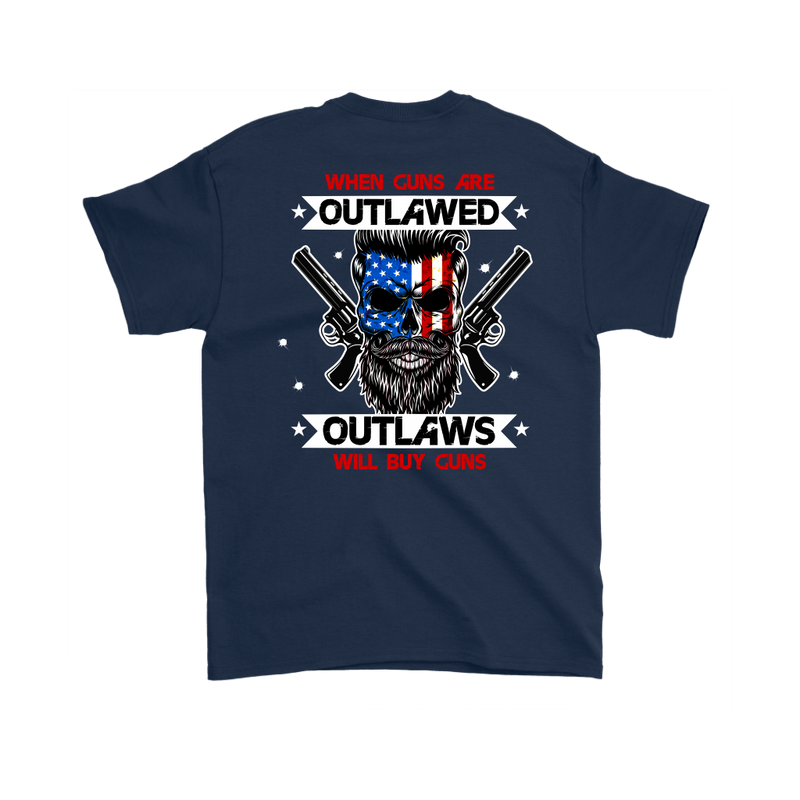 Outlaw Shirt v.2 (Back) - Navy Blue