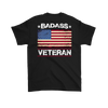 Badass Veteran Shirt (Back) - Black